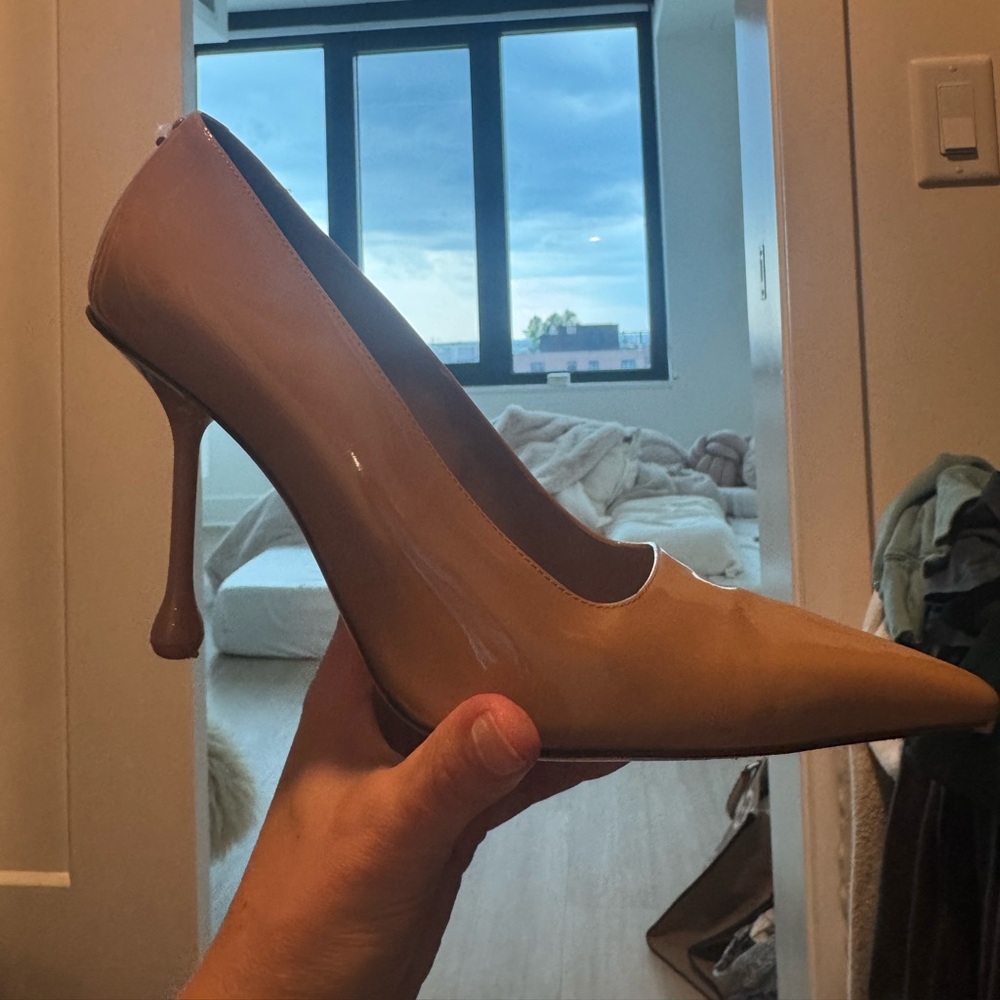 Jimmy Choo Beige Patent Heels